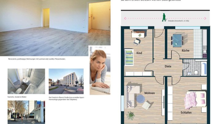 Gut geschnittene 1-Zimmer-Wohnung im Zentrum von MG-Rheydt *VERMIETET*