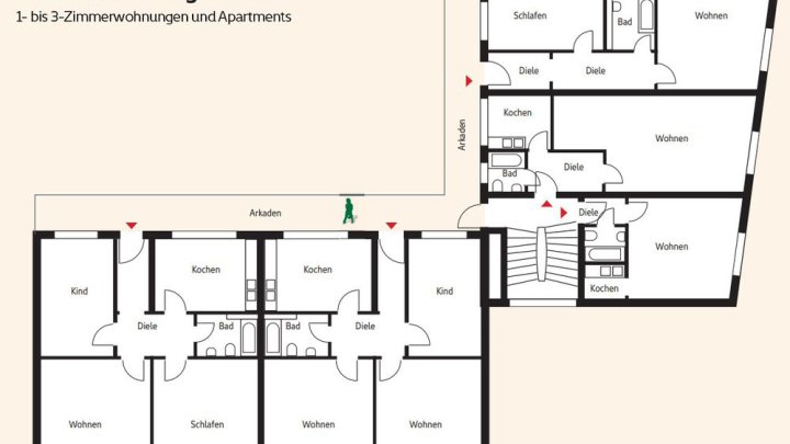 Gut geschnittene 1-Zimmer-Wohnung im Zentrum von MG-Rheydt *VERMIETET*